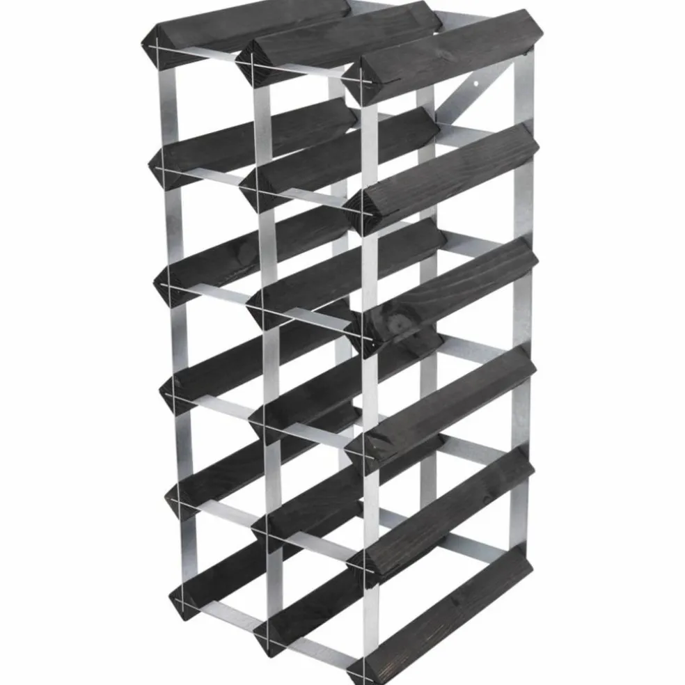 Vinställ Påbyggnadsbart 90 Flaskor Black Ash