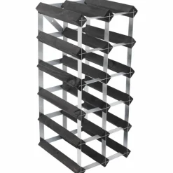 Vinställ Påbyggnadsbart 90 Flaskor Black Ash