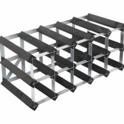Vinställ Påbyggnadsbart 90 Flaskor Black Ash