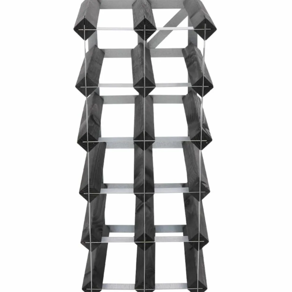 Vinställ Påbyggnadsbart 90 Flaskor Black Ash
