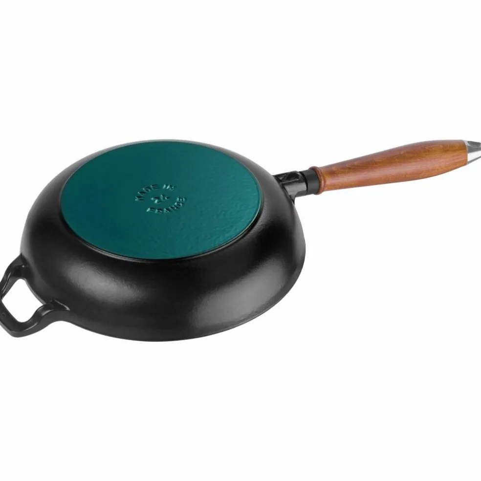 Vintage Stekpanna med trähandtag 24 cm.