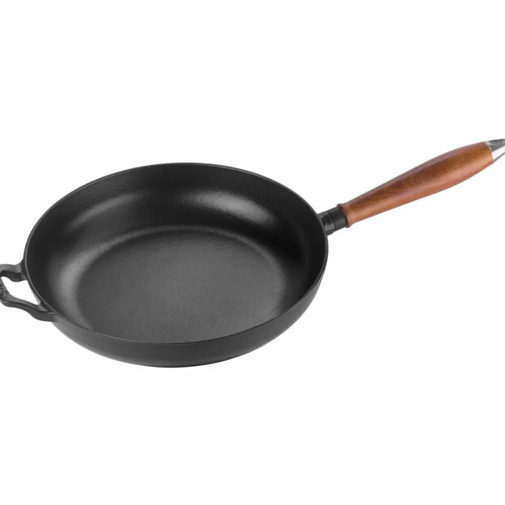 Vintage Stekpanna med trähandtag 28 cm.