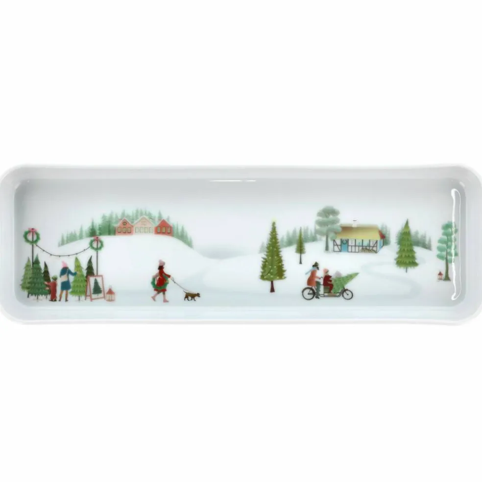 Vinter Plissé Fat rektangulärt, 18x12 cm