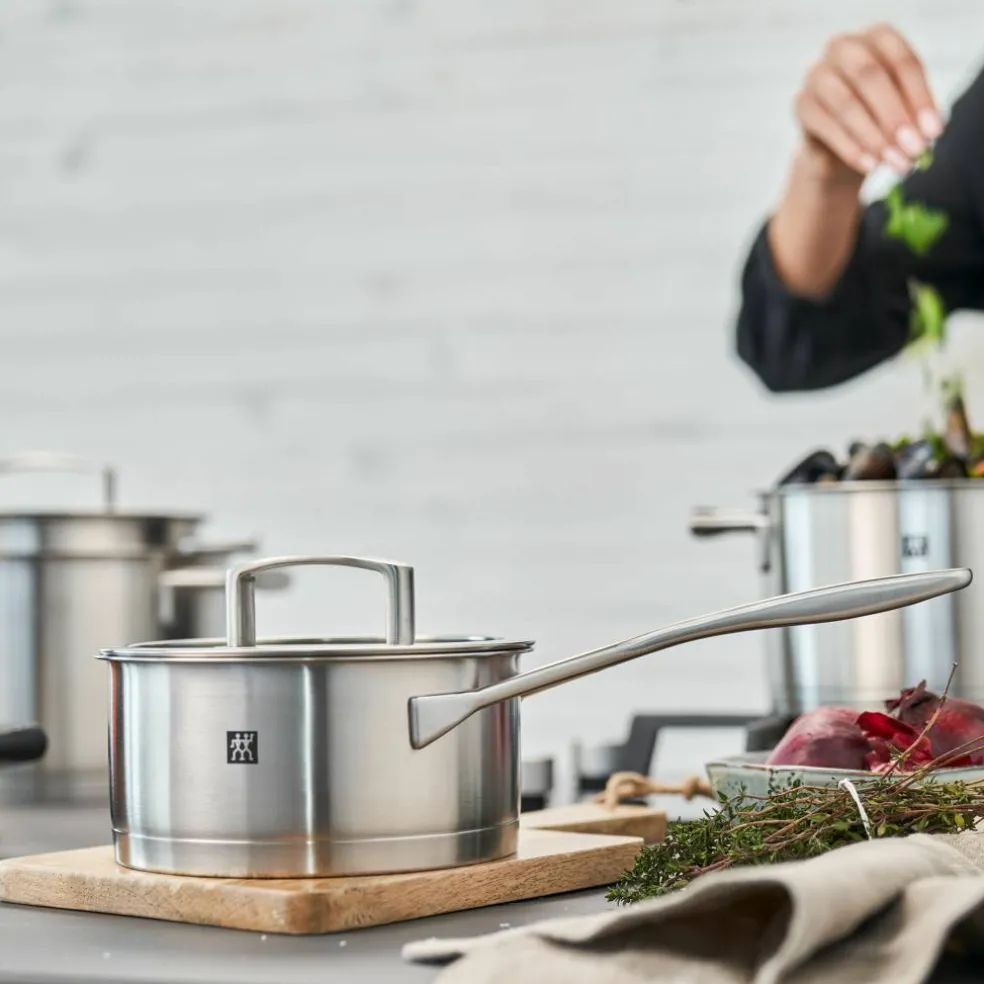 Vitality gryt- och kastrullset 5 delar + 4 lock, rostfritt stål