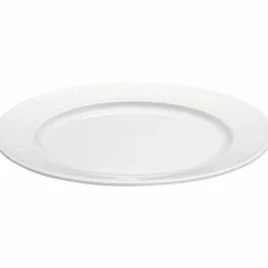 Vit Plissé tallrik, Ø 22 cm.