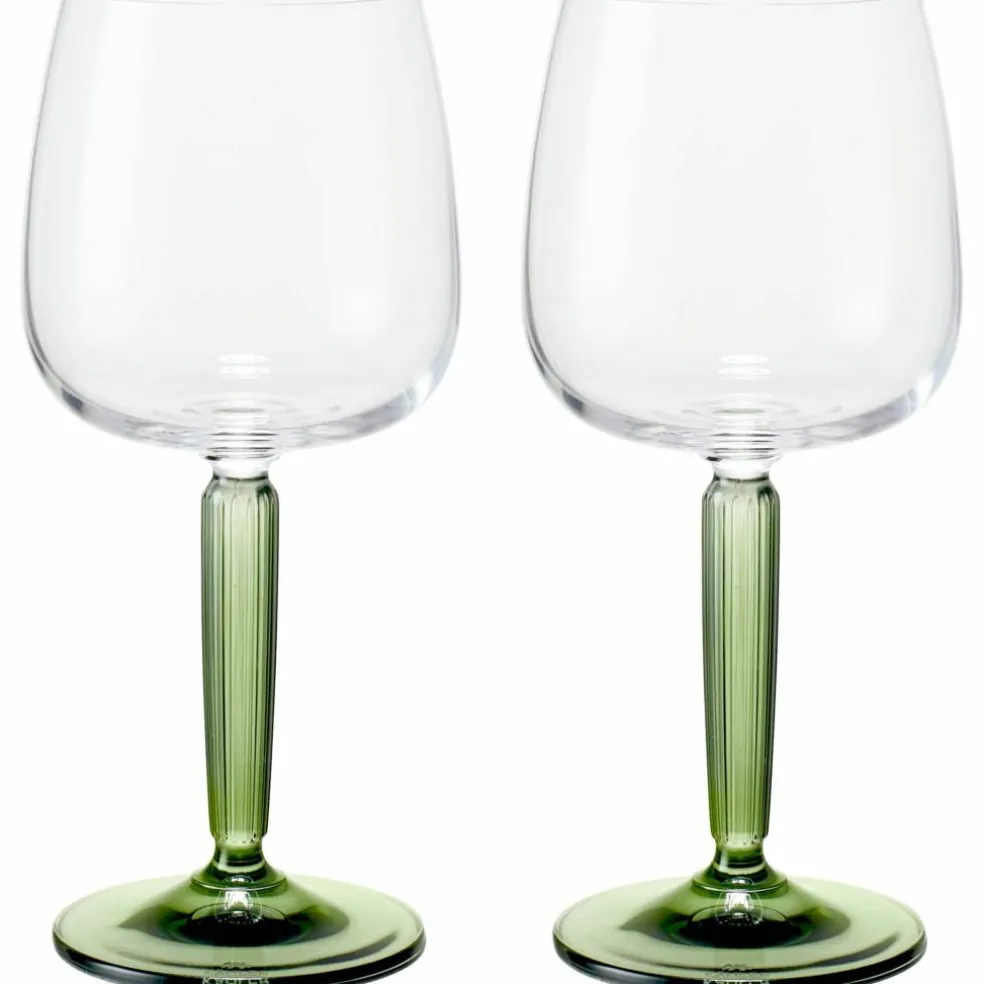 Vitvinsglas, 35 cl, Ø 8,5 cm, 2 st, grön