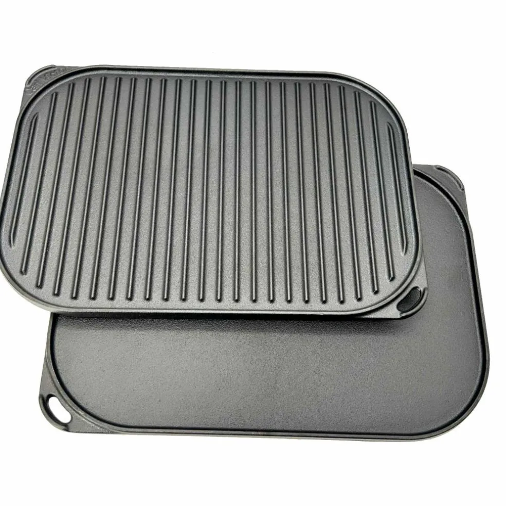 Vändbar grill- och stekplatta 40x28 cm