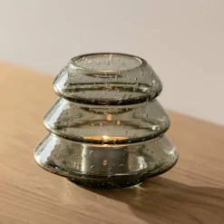 Värmeljushållare julgran, brun