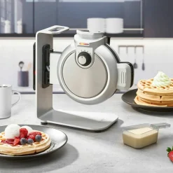 WaffleUp belgiskt våffeljärn 18 cm, stål/svart