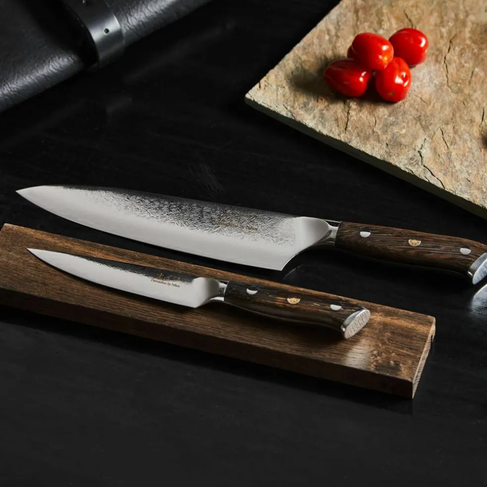 Wengè kockkniv 32 cm + allkniv 24 cm