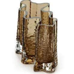 Wide vas, 19 cm, cognac