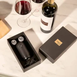 Wine Saver elektrisk vinpump, svart