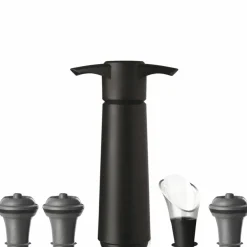 Wine Saver & Server vinpumpset 5 delar, svart