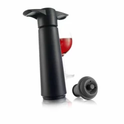 Wine Saver Vakuumpump med två stopper Svart