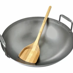Wokpanna med stekspade i bambu