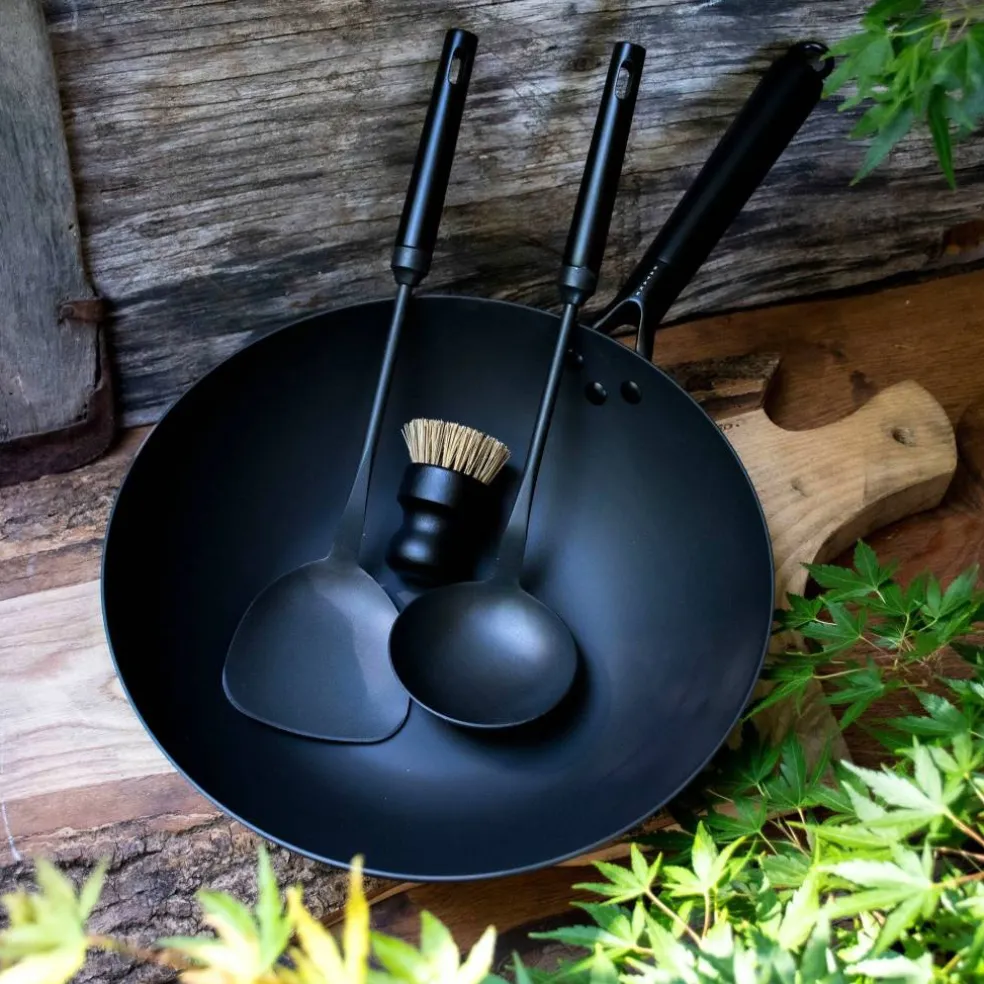 Wok-set i kolstål