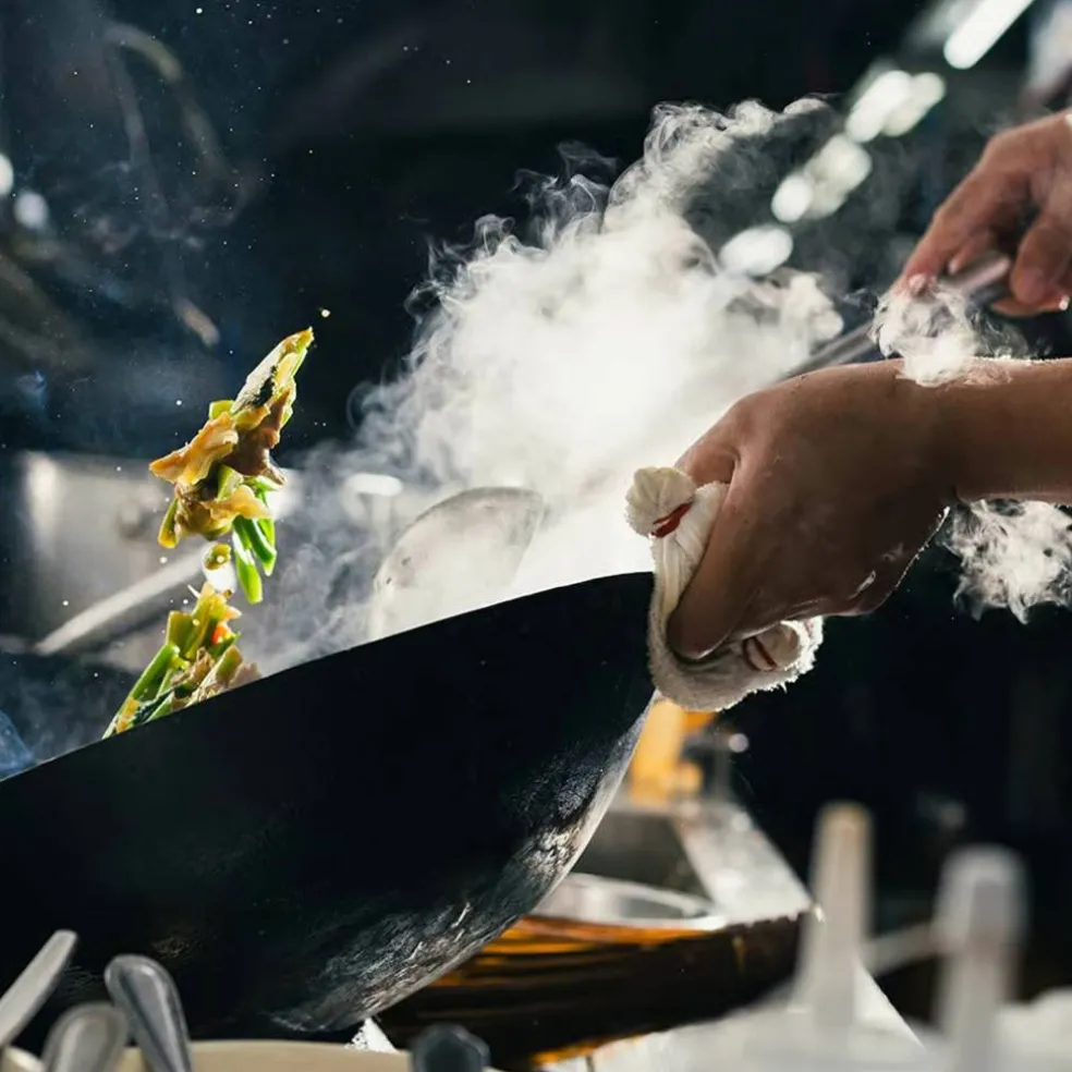 Wokstekspade och wokslev
