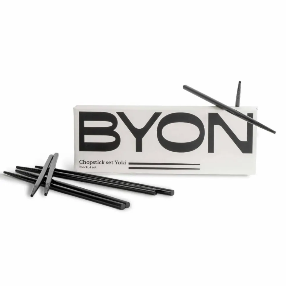 Yaki ätpinnar 4-pack, svart