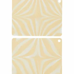 Zebura bordstablett 2-pack, gul/vit